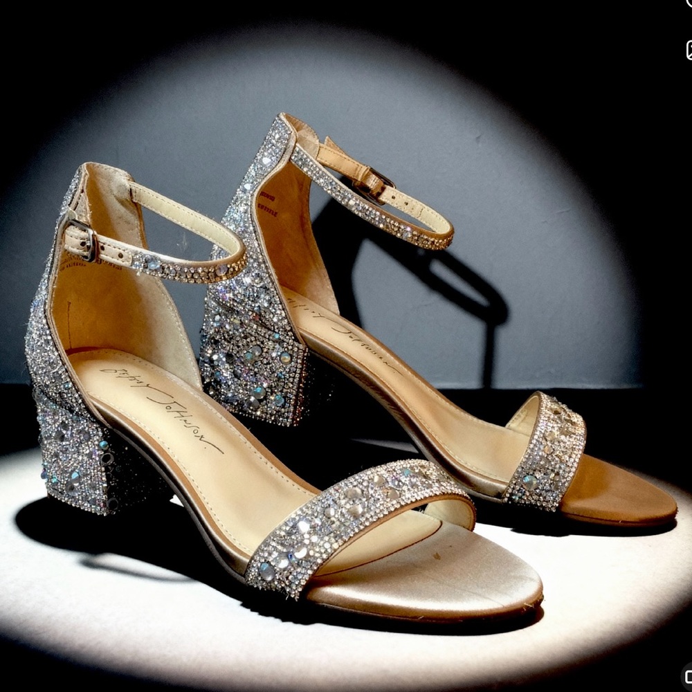 Blue by Betsey Johnson ‘Mari’ Heeled Sandals in Champagne - Picture 4 of 16